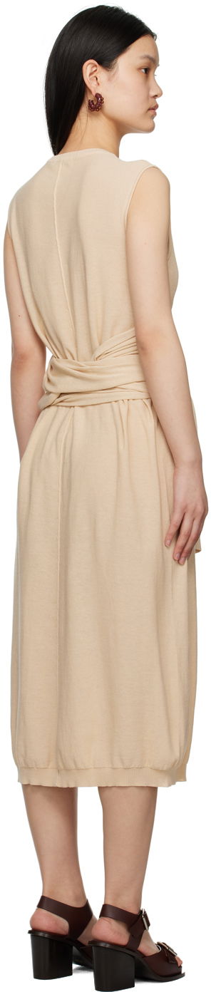 Pокля LEMAIRE Midi Dress With Knot Бежово | DR1022 LK116, 2