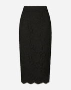 Dolce & Gabbana Stretch Lace Midi Skirt