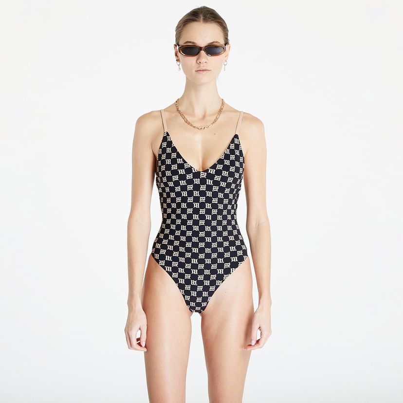 Бански MISBHV Monogram Signature One Piece Swimsuit Черно | 121EX10