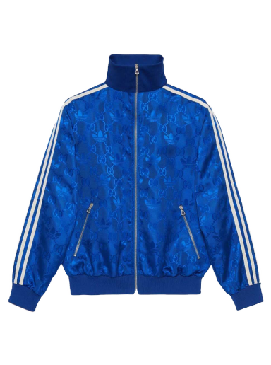 Яке Gucci adidas x GG Trefoil Jacquard Jacket Синьо | 705756 ZAJFW 4153