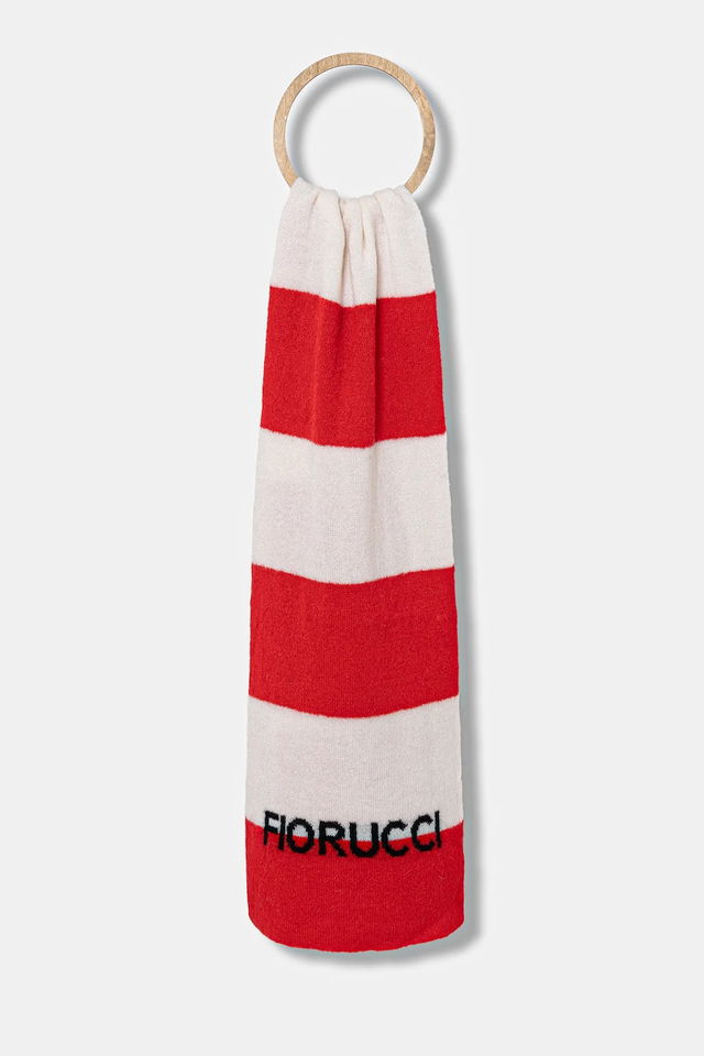 Fiorucci Logo Alpaca Striped Scarf