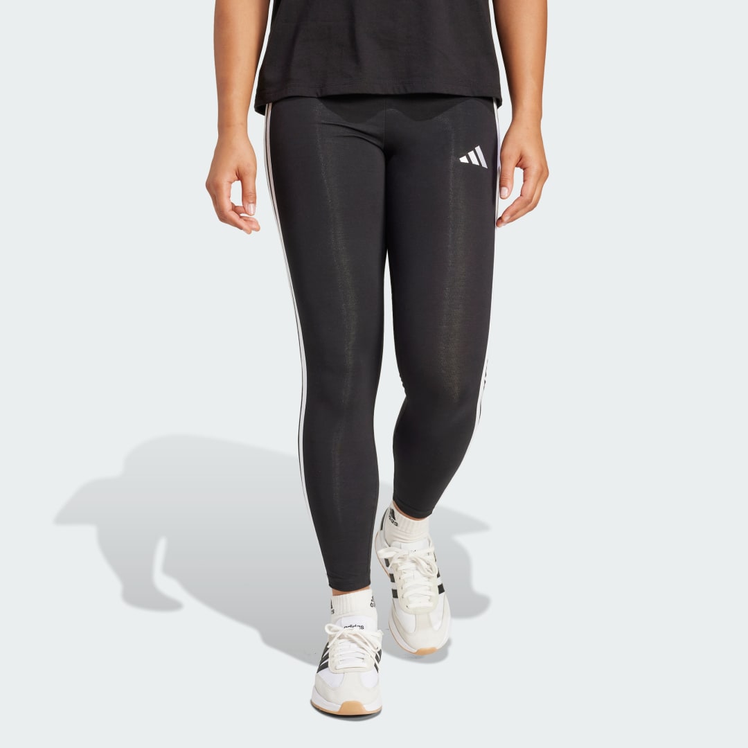 Клинове adidas Performance 3-Stripes Cotton Leggings Черно | JE0072, 0
