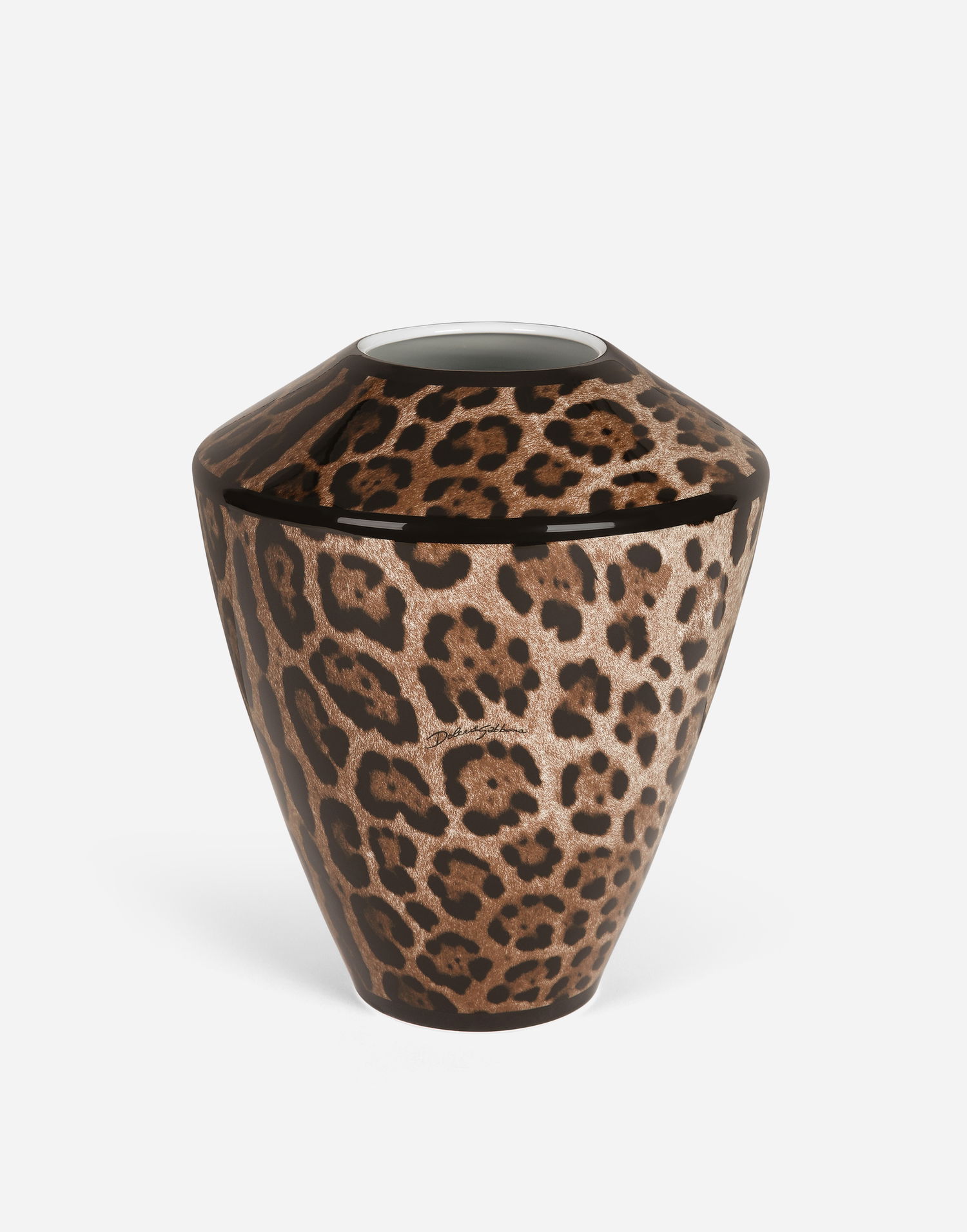 Домашен декор Dolce & Gabbana Large Leopard Print Amphora Porcelain Vase Многоцветен | TCC198TCAMWUL018, 1