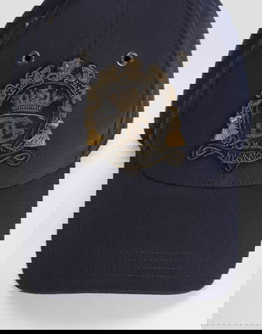 Шапка с козирка Dolce & Gabbana Washed-effect Drill Baseball Cap Тъмно синьо | GH935ZG8ON8S9001, 2