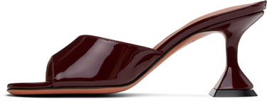 Аксесоари Amina Muaddi Amina Muaddi Lupita 70 Heeled Patent Leather Sandals Бургунди | LUPITA SLIPPER 70 PATENT, 2
