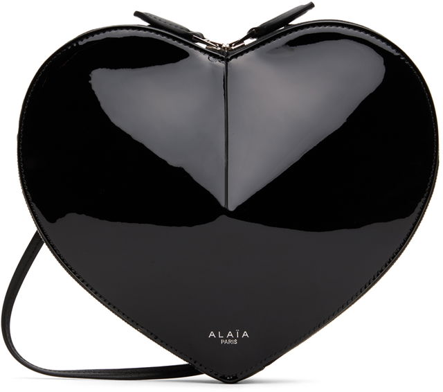 Heart Shaped Patent Leather Crossbody Bag