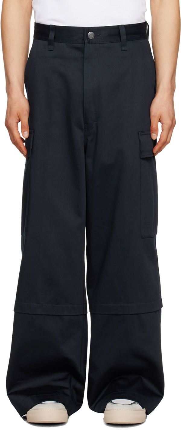 Карго панталони AMI Pocket Cargo Pants Тъмно синьо | HTR302.CO0009, 0