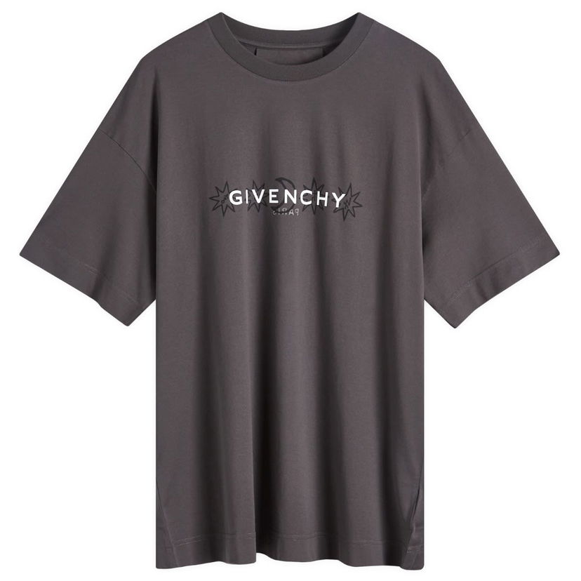 Тениска Givenchy Tarot Logo T-Shirt Small Сиво | BM71JA3YN0-209