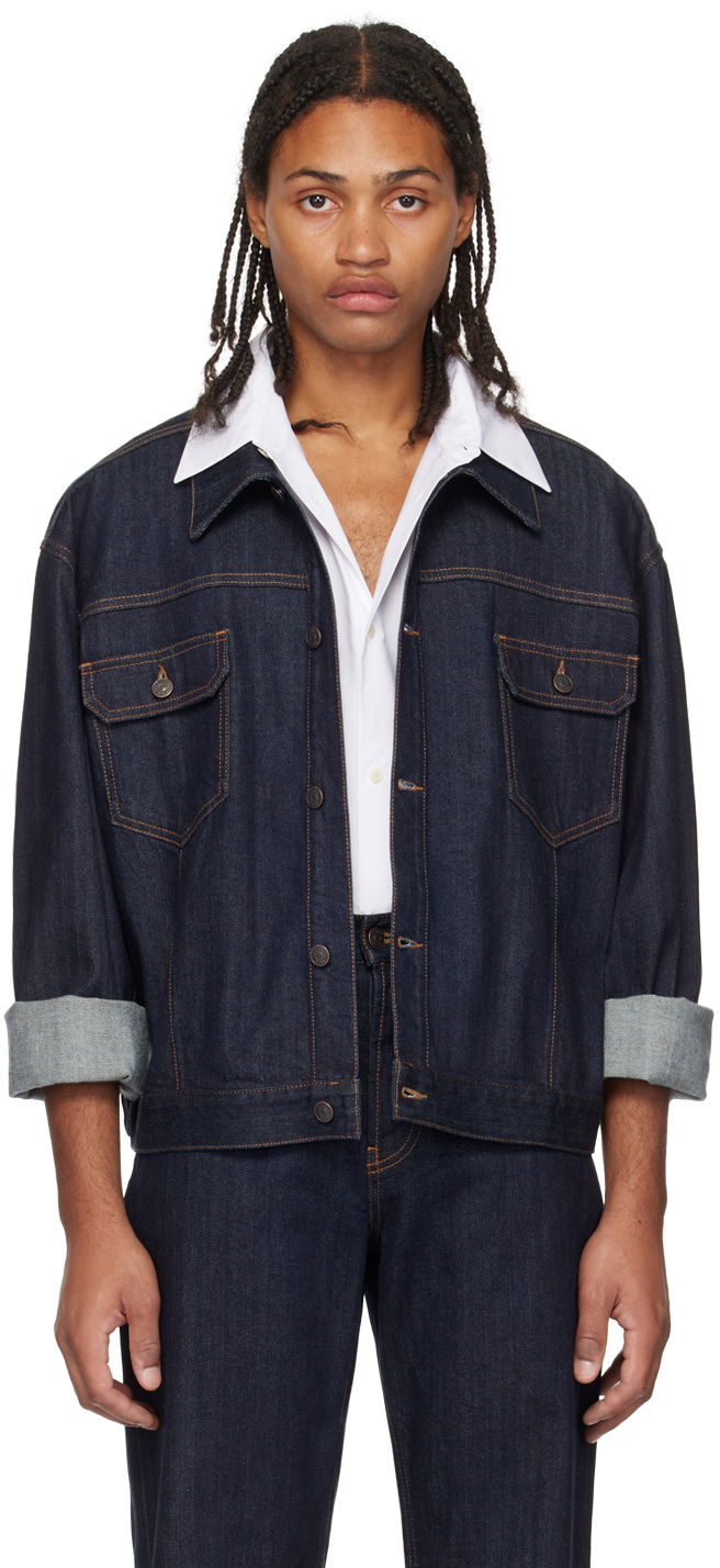 Яке бомбър The Row Denim Jacket Синьо | 546-W2807, 0