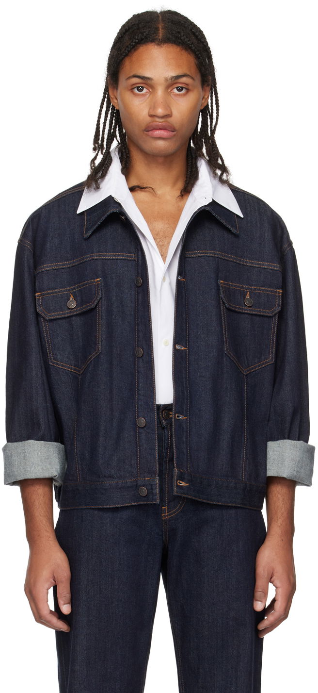 Яке бомбър The Row Denim Jacket Синьо | 546-W2807