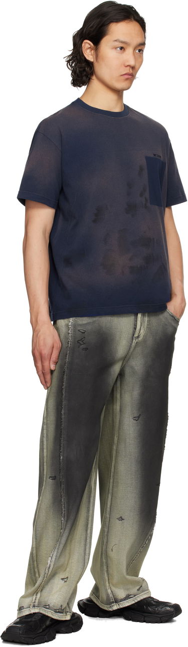Тениска We11done We11done Embroidered Grunge T-Shirt Тъмно синьо | WD-TT1-25-725-U-NV, 3