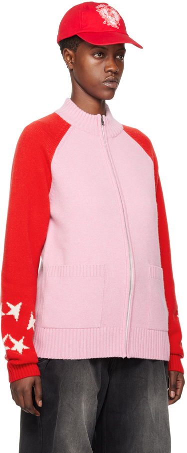 Пуловер We11done We11done Zip Cardigan with Stars Розово | WD-KJ0-24-620-U-LP, 1