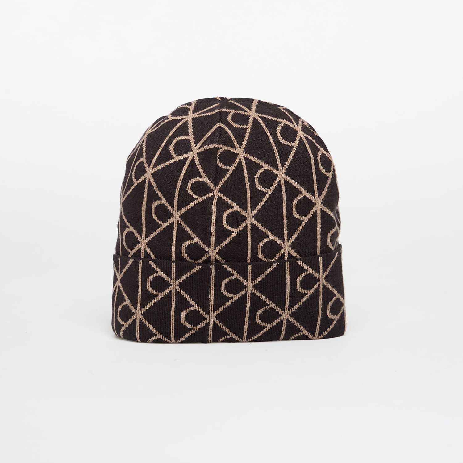 Шапка CALVIN KLEIN Calvin Klein Emblem Aop Fine Knit Beanie Кафяво | LV04D8050G UB1, 1