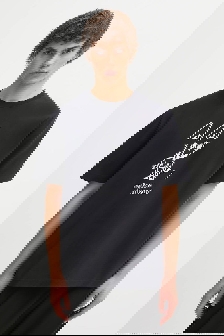 Тениска MAISON KITSUNÉ Party Fox Comfort Graphic T-Shirt Черно | PM00116KJ7025, 0