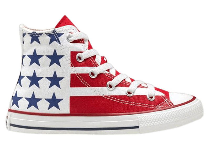 Кецове и обувки Converse Converse Chuck Taylor All Star High Top American Flag Print Многоцветен | 667794F, 1