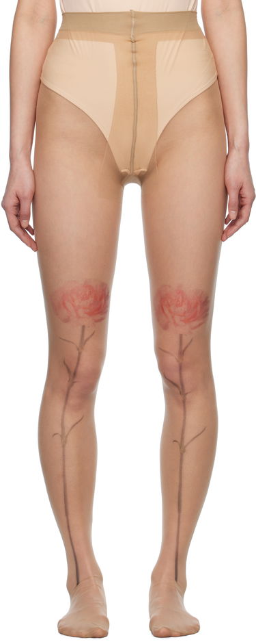 Чорапи Simone Rocha Simone Rocha Sheer Carnation Tights Бежово | SOCK57 0635, 0