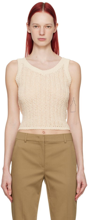 Пуловер Max Mara Max Mara Women's Arrigo Knitted Tank Top Бежово | 2411361032600, 0
