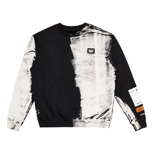 Суитчър HERON PRESTON Heron Preston x Caterpillar Co-branded Paint Splatter Sweatshirt Черно | HMBA014F20JER0091201
