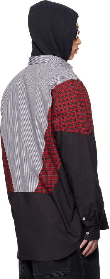 Риза VETEMENTS VETEMENTS Tracksuit Panelled Shirt Черно | UH76SH860BR, 2