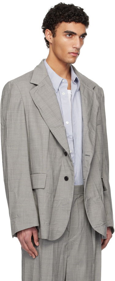 Яке HED MAYNER Hed Mayner Crinkled Blazer Сиво | HMMA15008A-HA150, 1