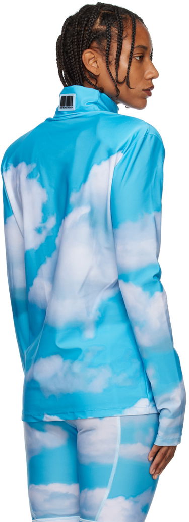 Пуловер VETEMENTS VTMNTS Turtleneck Clouds Print Синьо | VL14TO300S, 2