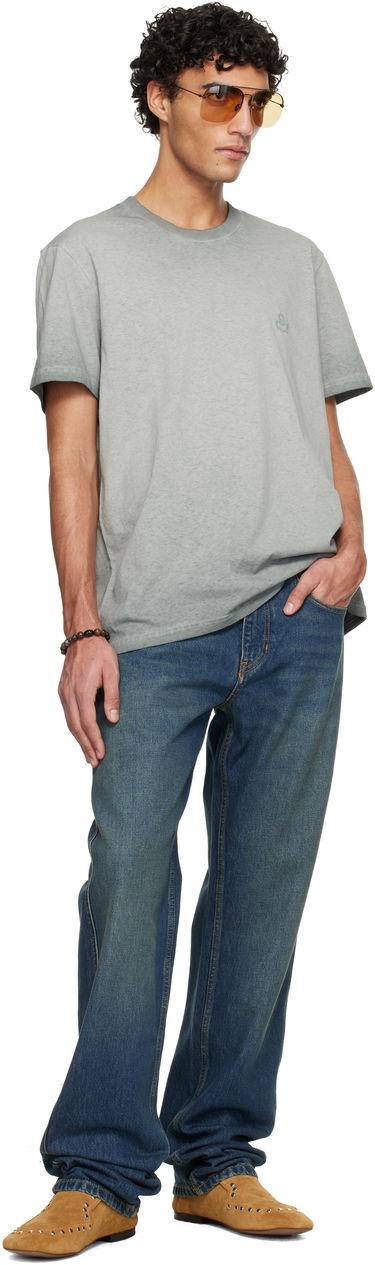 Тениска ISABEL MARANT Honore Embroidered T-shirt Сиво | TS0052HB-D1N06H, 3