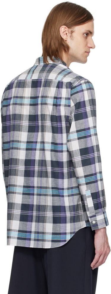 Риза Comme des Garçons Comme des Garçons Shirt Yarn Dyed Check Poplin Shirt Лилаво | FO-B010-051, 2