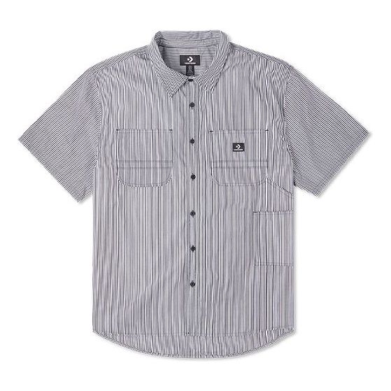 Риза Converse Striped Carpenter Woven Button Down Shirt Синьо | 10023411-A02