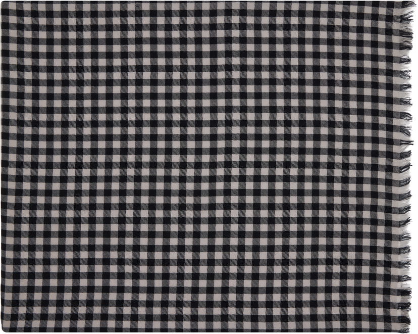 Шал Rick Owens Rick Owens Concordians Mini Plaid Scarf Черно | RU02E1464 SCARMP