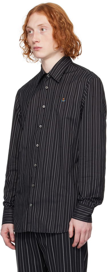 Риза Vivienne Westwood Vivienne Westwood Pinstripe Button-Down Shirt Черно | 2401000J-W0126-, 3