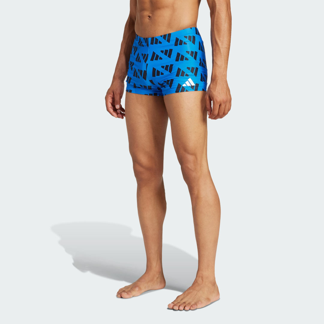Бански adidas Performance Graphic Print 2-Inch Swim Trunks Синьо | JE8549, 0