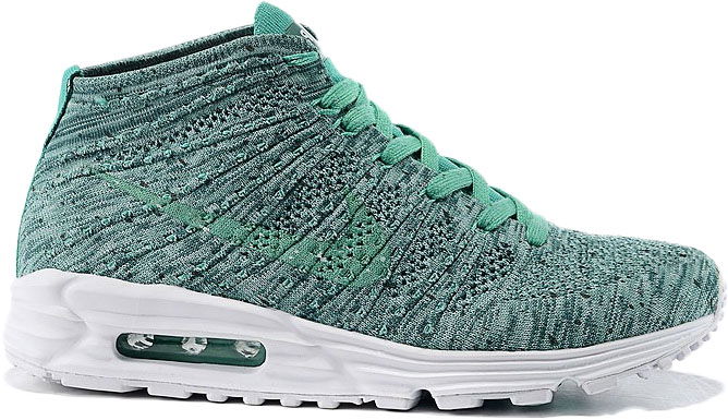 Кецове и обувки Nike Lunar Max Flyknit Chukka Hyper Turquoise Синьо | 645009-331, 0