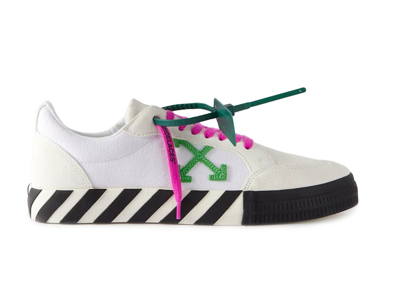 Кецове и обувки Off-White Vulc Low White Green Fucshia Бяло | OMIA085S22LEA0010155, 0