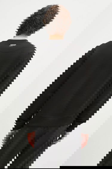 Суитчър KENZO Crewneck Sweatshirt with Embroidered Flower Motif Черно | FF55SW2654MF.99J, 2