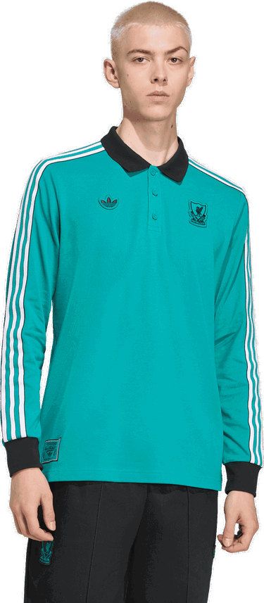 Поло тениска adidas Performance Liverpool FC Terrace Icons Тюркоазено | JW5471, 2