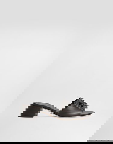 Кецове и обувки Dolce & Gabbana Calfskin Slides and Mules with DG Logo Черно | CR1755AY32980999, 0