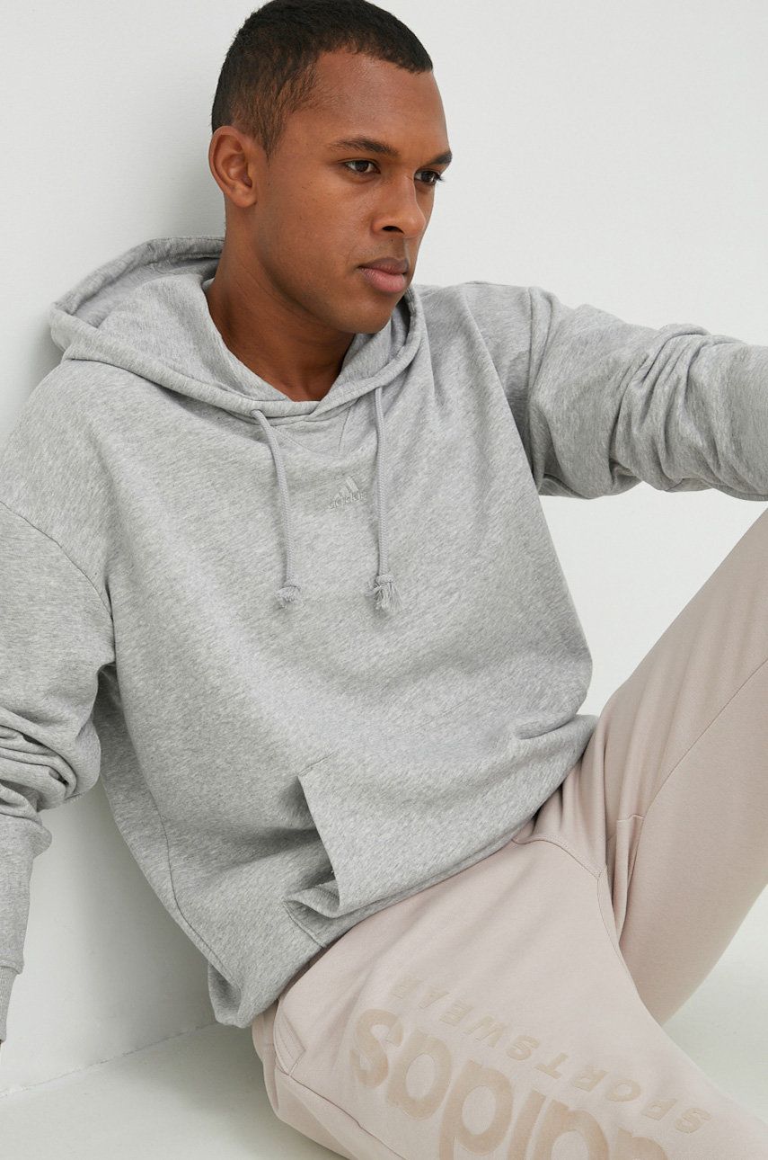 Суитчър adidas Originals Cotton Hoodie Сиво | IC9759, 0