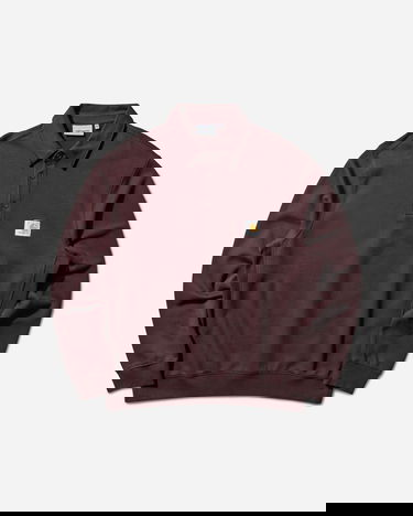 Суитчър Carhartt WIP Polo Sweatshirt Бургунди | I035532 33HXX, 1