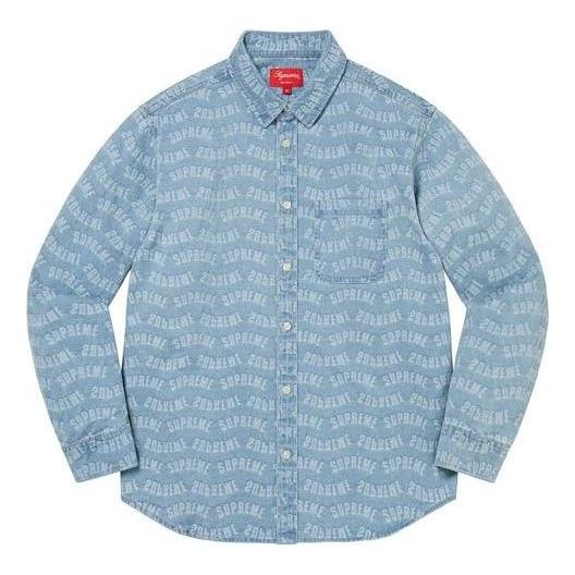 Риза Supreme Arc Jacquard Denim Shirt Синьо | SUP-SS22-809, 0