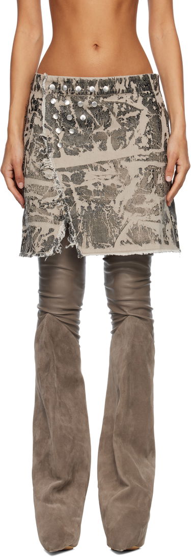 Пола Rick Owens Concordians Sisynap Studded Distressed Miniskirt Многоцветен | DS02E7329 DWF, 0