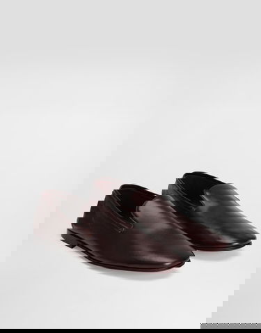 Аксесоари Dolce & Gabbana Dolce & Gabbana Erice Leather Slippers Кафяво | A50727AH69380308, 1