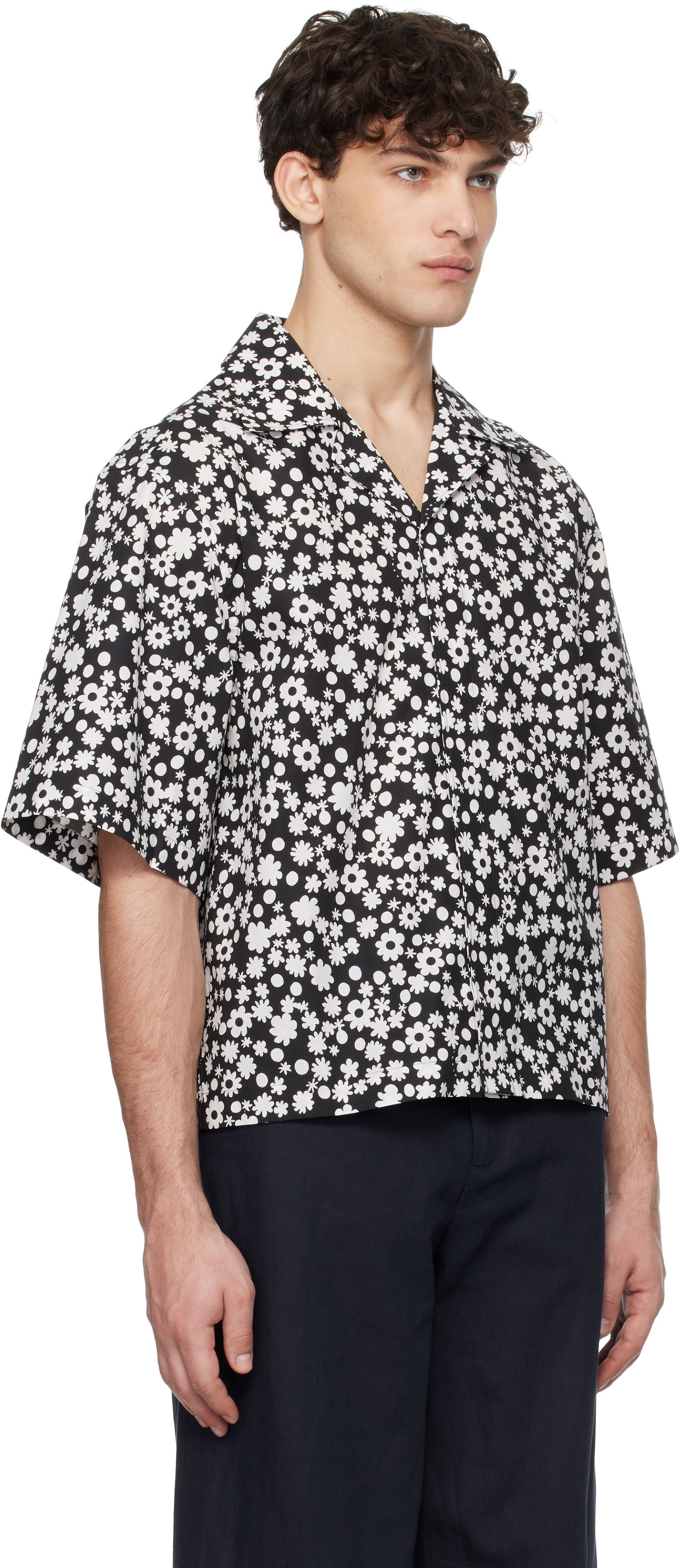 Риза Marni Marni Pop Fields Motif Shirt Черно | CUMU0330S2 UTC463, 1