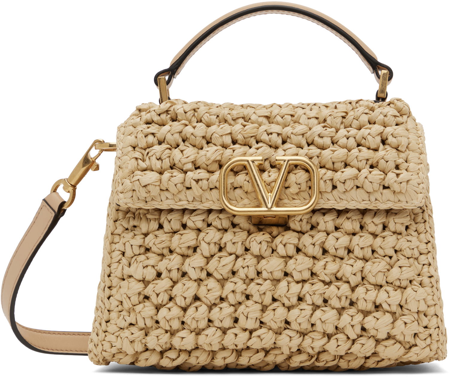 Дамска чанта Valentino Valentino Garavani VSling Mini Crochet Raffia Bag Бежово | 6W2B0G97USZ, 0
