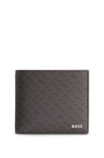 Monogram wallet with foil-embossed logo
