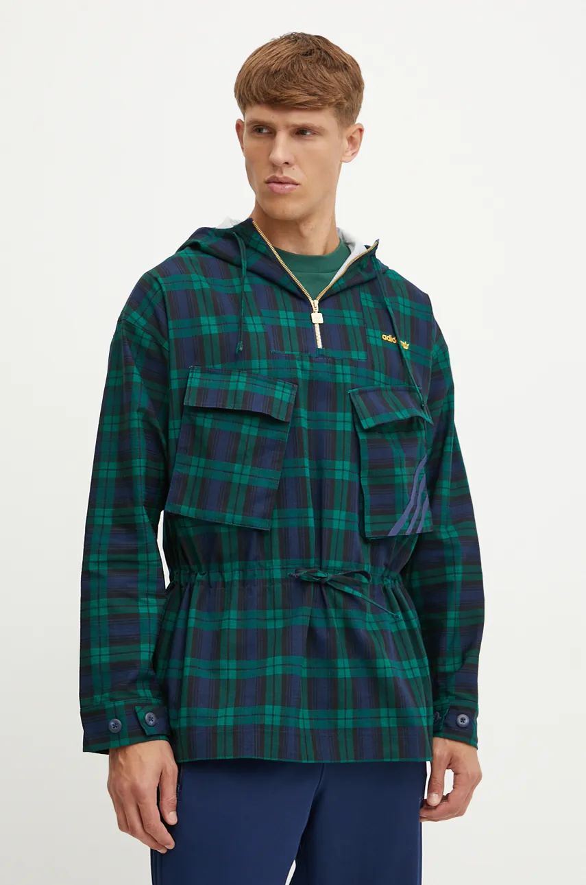 Ветровка adidas Originals Windbreaker Plaid Jacket Зелено | IX9636, 0
