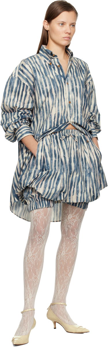 Риза Vivienne Westwood Vivienne Westwood Cotton Poplin Hand-Painted Stripe Oversized Shirt Многоцветен | 35010021-W018R-, 3