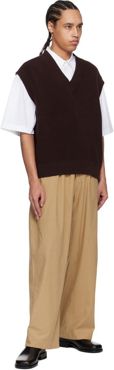Панталони Studio Nicholson Studio Nicholson Sonny Wide-Leg Trousers Бежово | SONNY SNM - 1311, 3