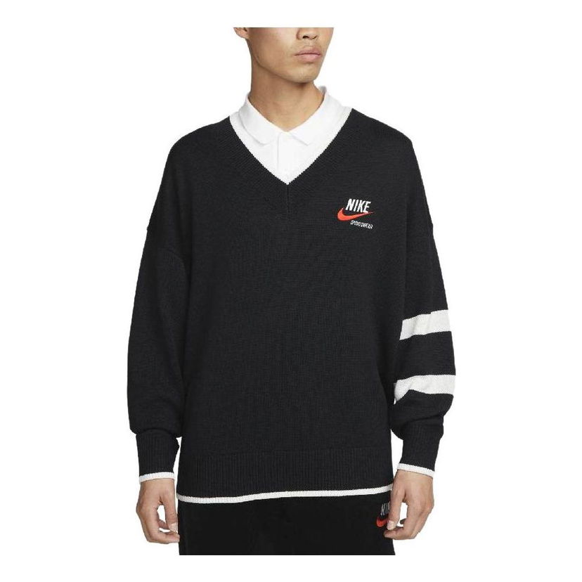Пуловер Nike Sportswear Trend V-Neck Sweater Черно | DX0009-010