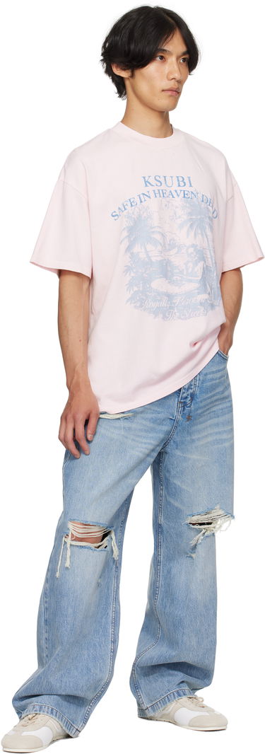 Тениска Ksubi Paradiso Ekcess Graphic T-Shirt Розово | MPF25TE004, 3