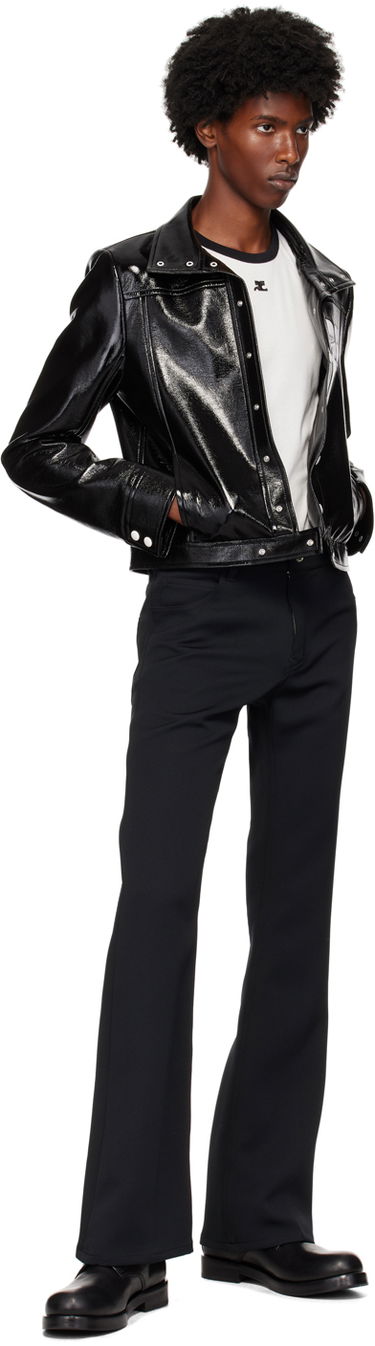 Яке Courrèges Vinyl Cropped Jacket Черно | PERCBL017VY0014, 3